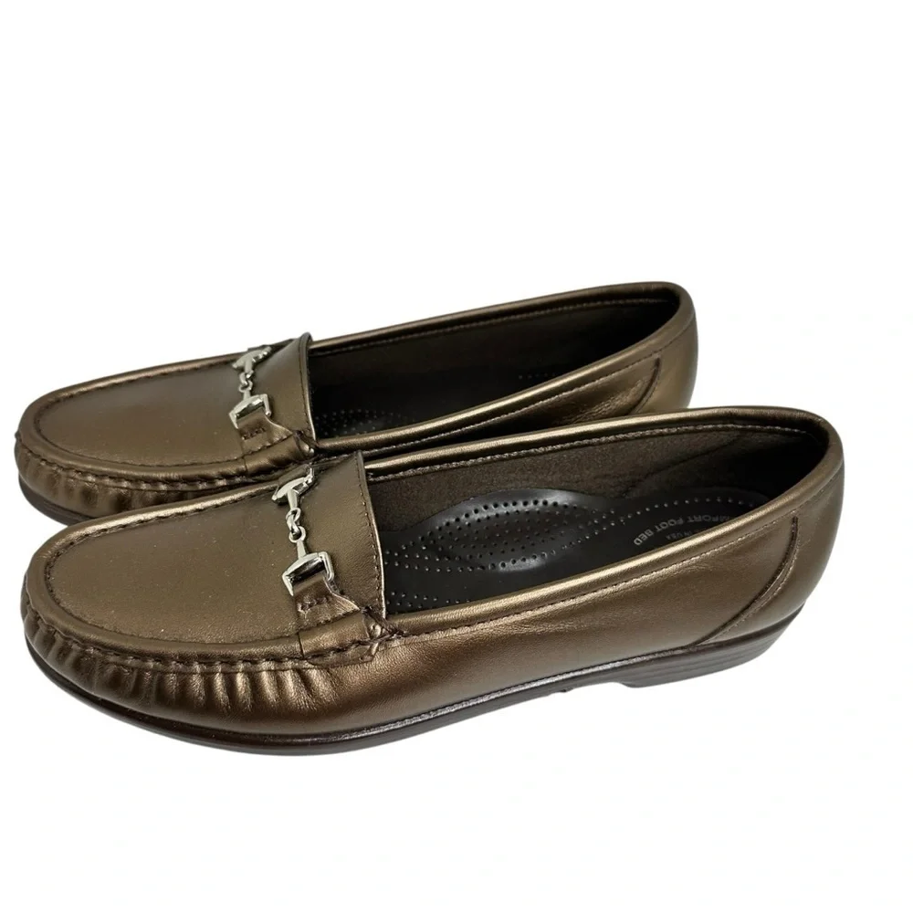 SAS Metro M Bronze Horse-bit  Loafers size 7-1/2 N